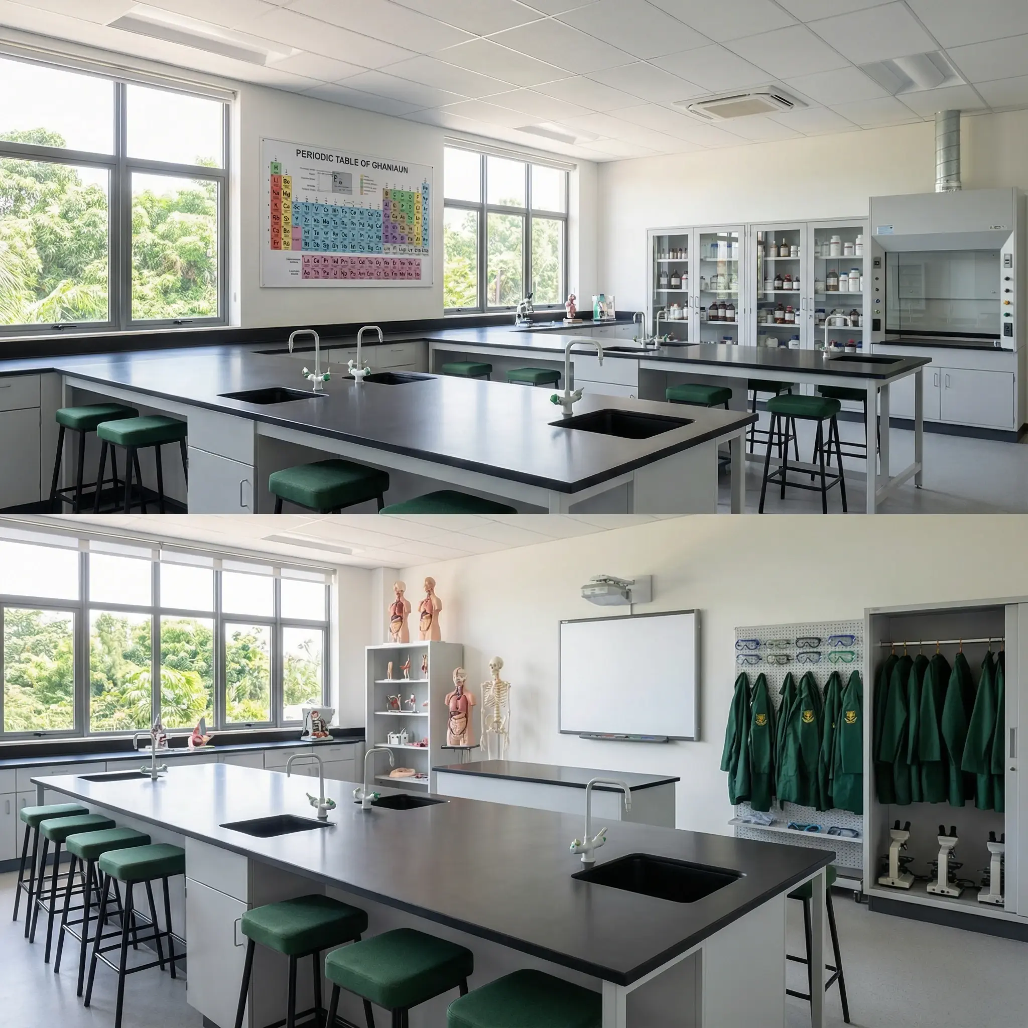 Science laboratory - Best school website example by QWS