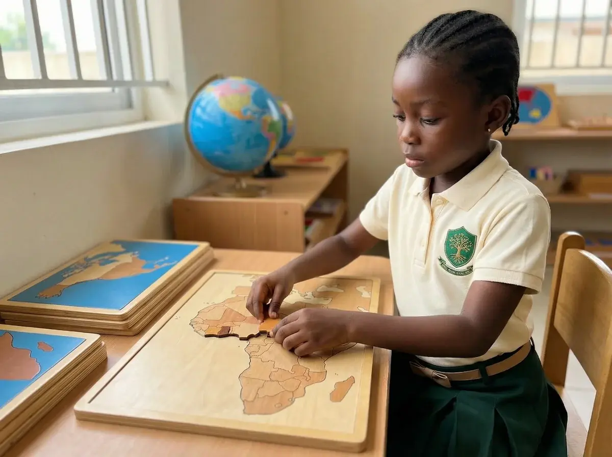 Library corner with children reading independently