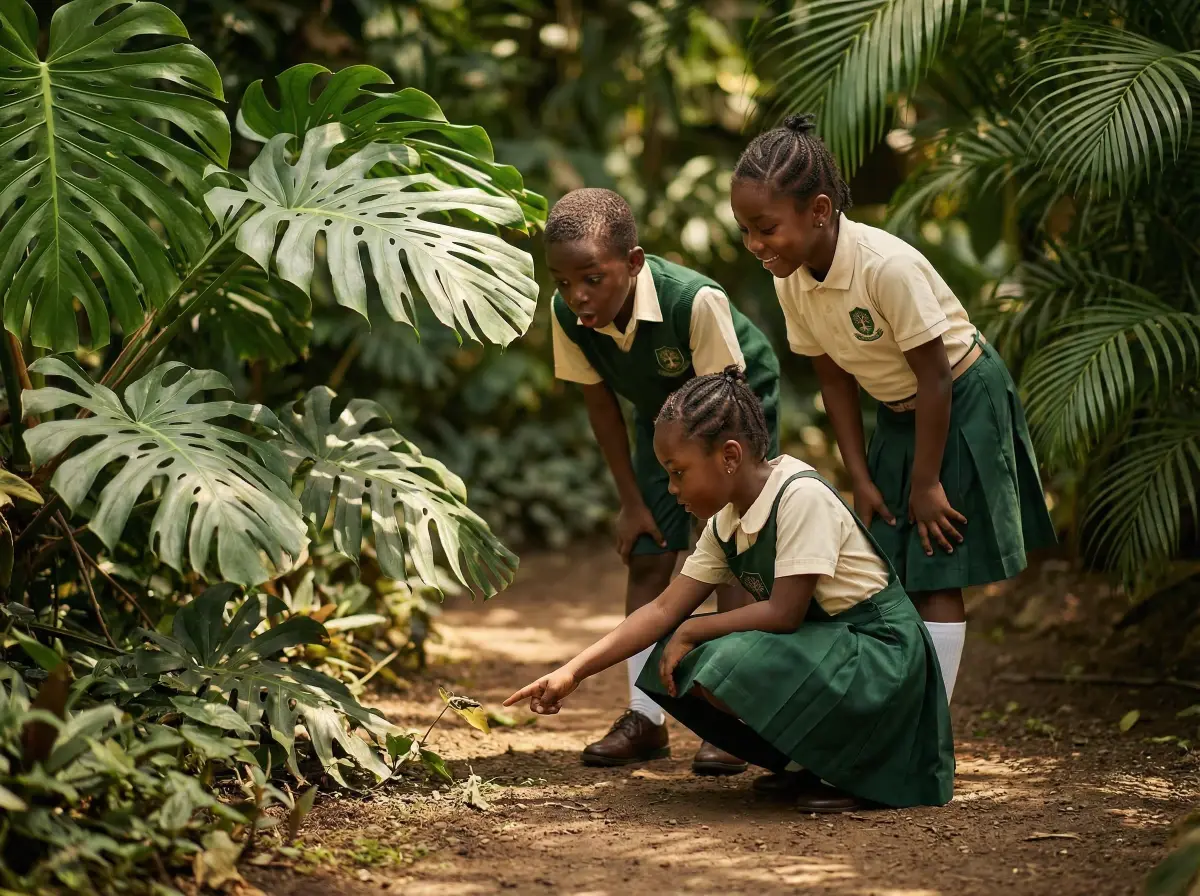 Children on nature walk - Best school website design Ghana by QWS