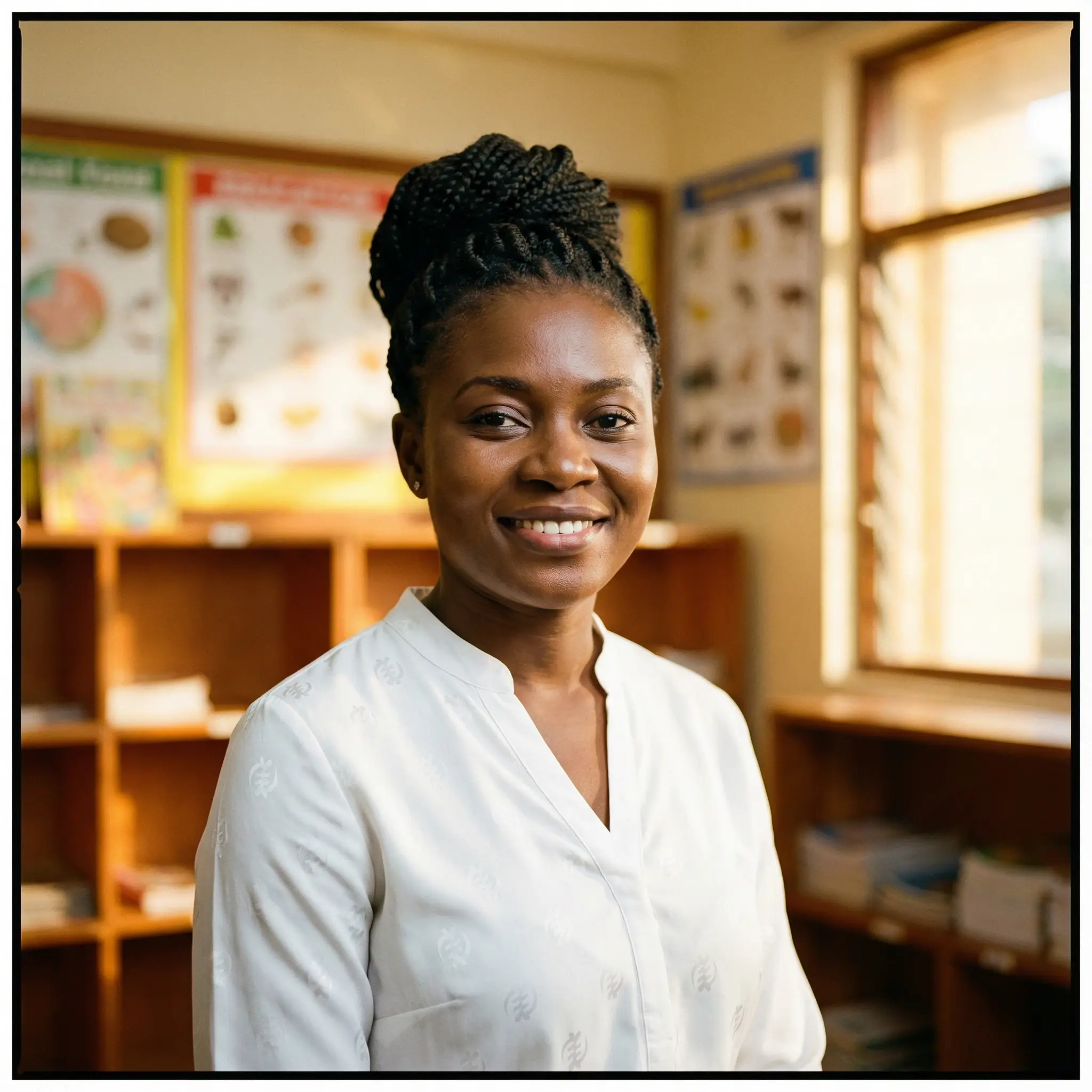 Primary teacher - School staff page design by QWS Ghana